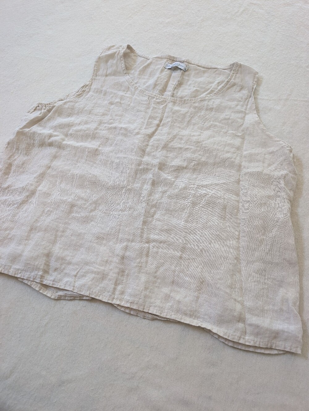100% Linen Splendid Iris Boxy Top Tank